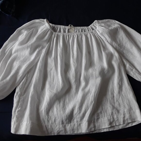 H&M 100% Linen Flowy Loose Fitting Blouse - Picture 10 of 10